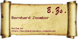 Bernhard Zsombor névjegykártya